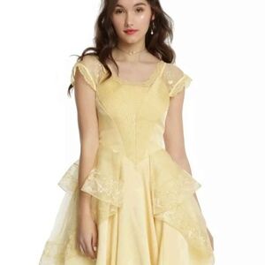Hot Topic Yellow Lace Dress